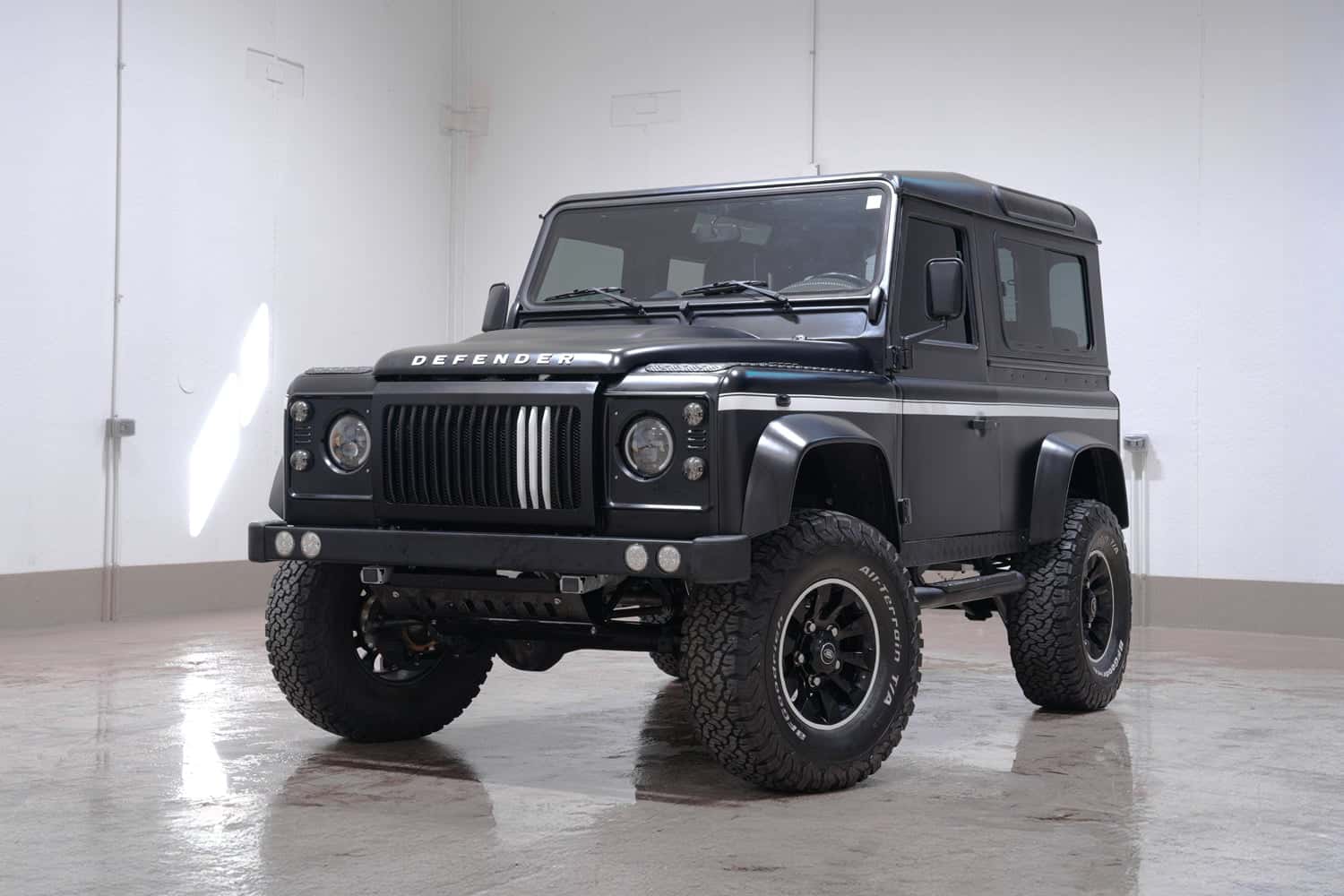 Custom Land Rover Defender in sleek black finish