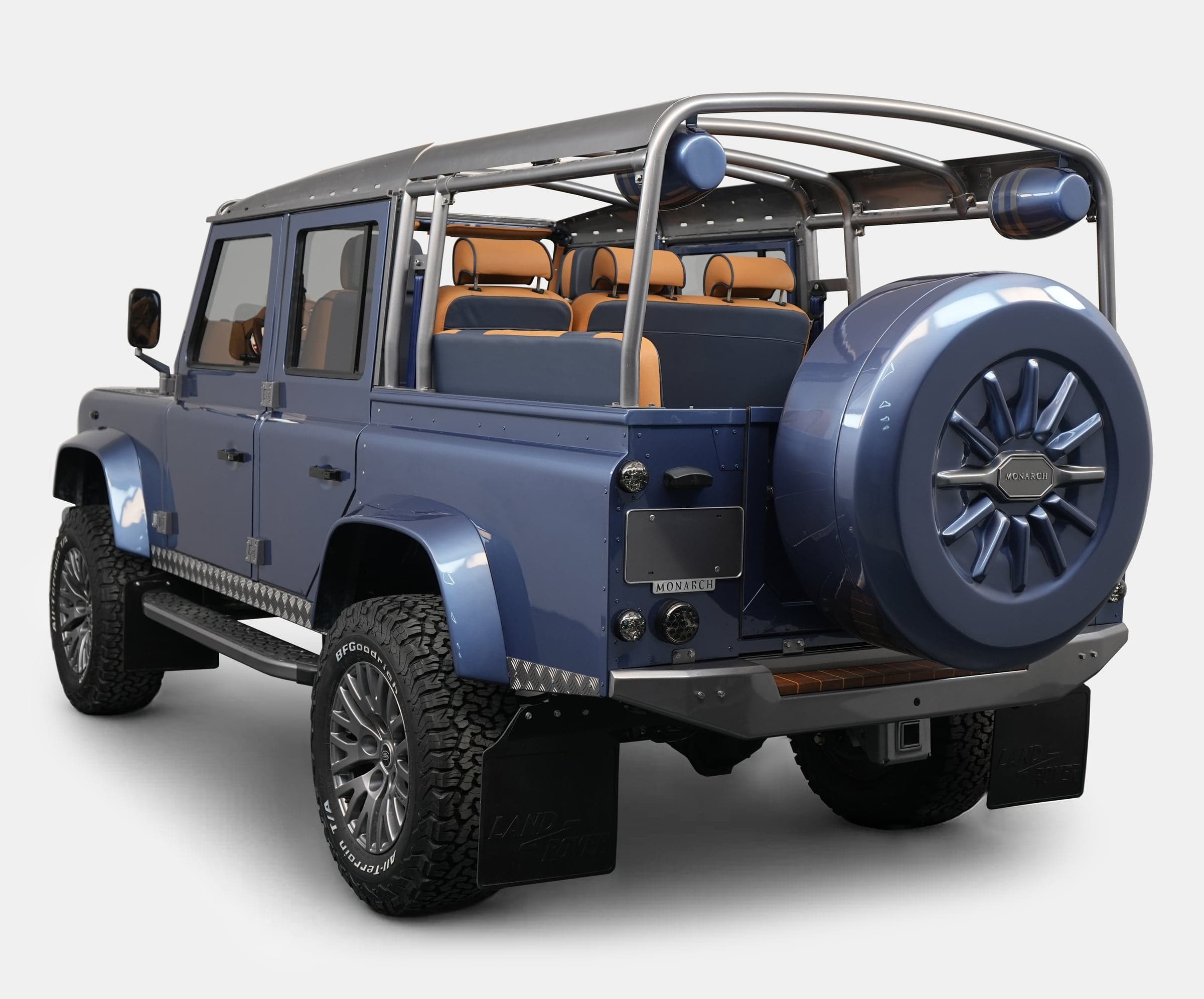 Bespoke Land Rover Defender in blue with luxury interior