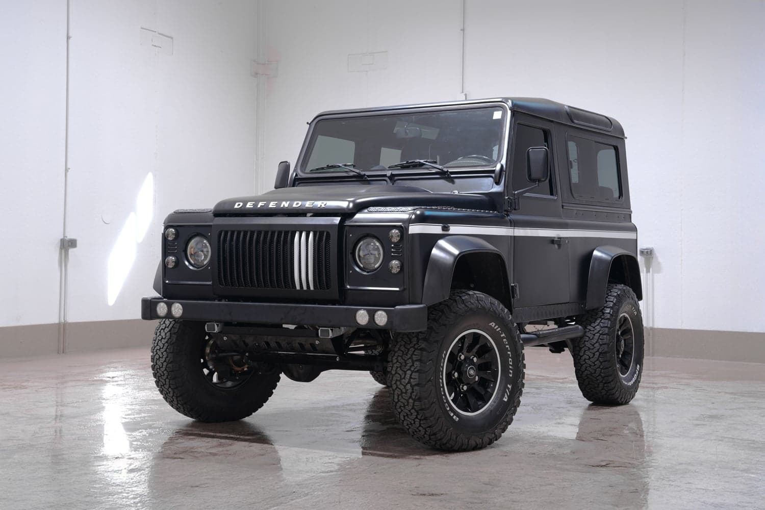 Studio Photo: Bespoke Land Rover Defender Custom Land Rover Defender in sleek black finish